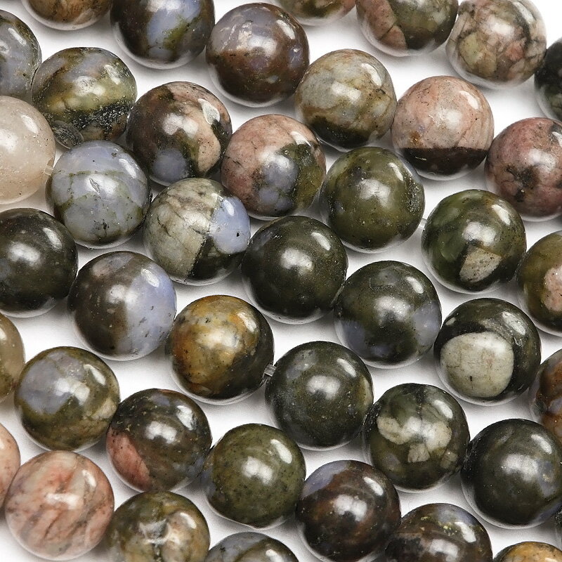 ケセラストーン 丸玉 6mm【1連販売】▽ コングロメレート 礫岩 Que sera stone ラウンド 丸ビーズ 粒売り 天然石 ビーズ パワーストーン パ...