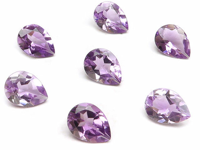 ブラジル産 アメジスト ペアシェイプファセットカット ルース 8×6mm【8コ販売】▽ アメシスト 紫水晶 Amethyst 2月の…