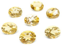 シトリン オーバルファセットカット ルース 10×8mm【3コ販売】▽ シトリントパーズ 黄水晶 Citrine 11月の誕生石 裸石 粒売り 天然石 ビーズ パワーストーン パーツ アクセサリー 素材 材料