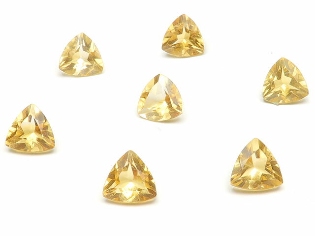 シトリン トリリアントファセットカット ルース 6mm【7コ販売】▽ シトリントパーズ 黄水晶 Citrine 11月の誕生石 裸…