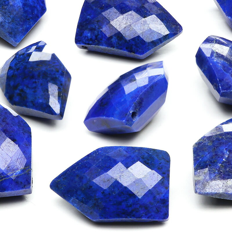【粒販売】ラピスラズリ ホームベースファセットカット 14〜15mm【1粒販売】▽ ラズライト 瑠璃 青金石 Lapis lazuli 12月の誕生石 粒売り ...