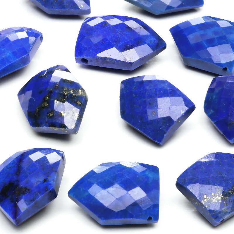 【粒販売】ラピスラズリ ホームベースファセットカット 11〜12mm【1粒販売】▽ ラズライト 瑠璃 青金石 Lapis lazuli 12月の誕生石 粒売り ...