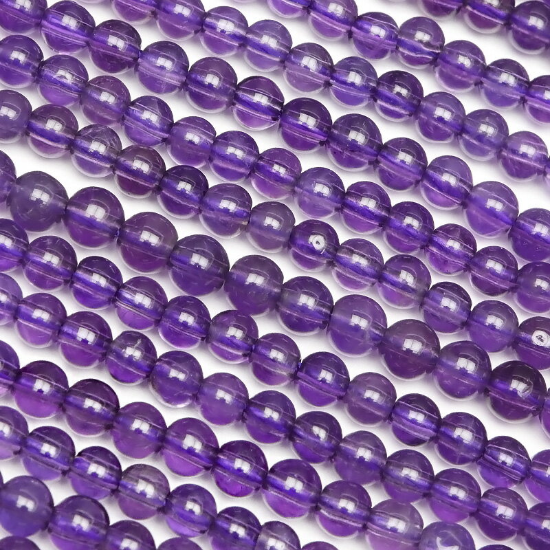 アメジスト 丸玉 3mm【1連販売】▽ アメシスト 紫水晶 Amethyst 2月の誕生石 ラウンド 丸ビーズ 連売り 天然石 ビーズ パワーストーン パーツ ...