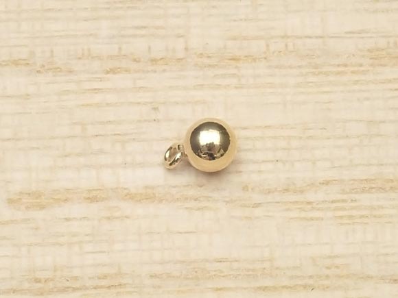 14KGF チャーム カン付 丸玉 4mm【1コ販売】▽ パーツ アクセサリー クラフト 金具 USA製 14Kゴールドフィルド 14金ゴールドフィルド 14K Gold Filled 1