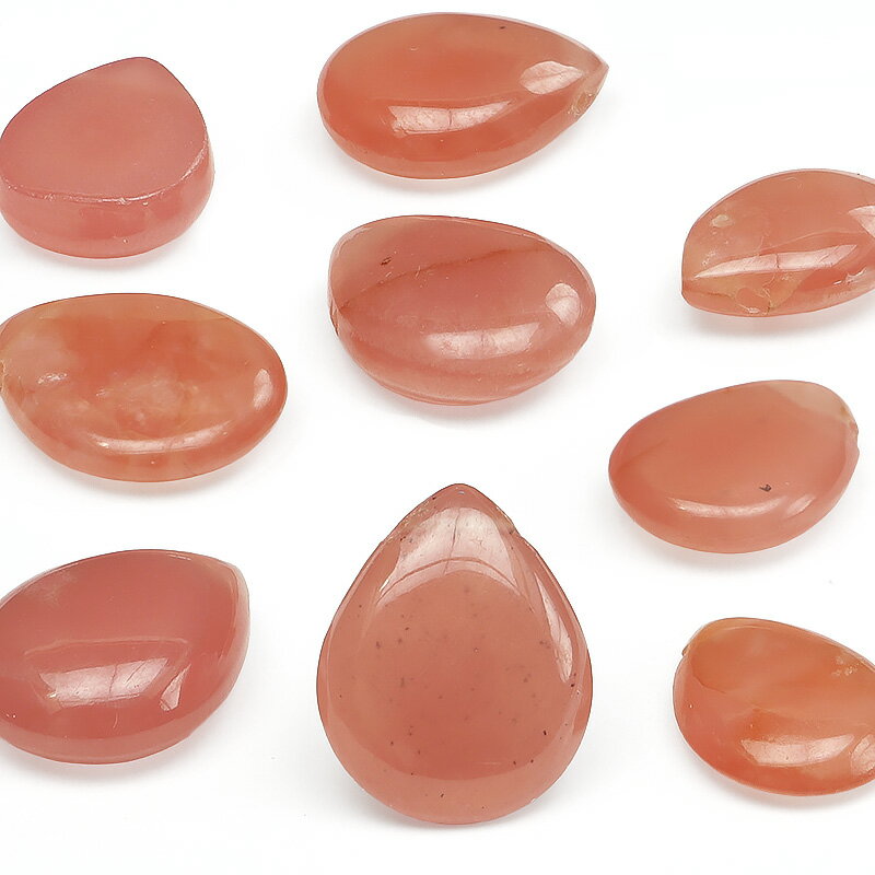 【粒販売】ペルー産 インカローズ ペアシェイプ 10〜11mm【2粒販売】▽ ロードクロサイト 菱マンガン鉱 Incarose Rhodochrosite しず...