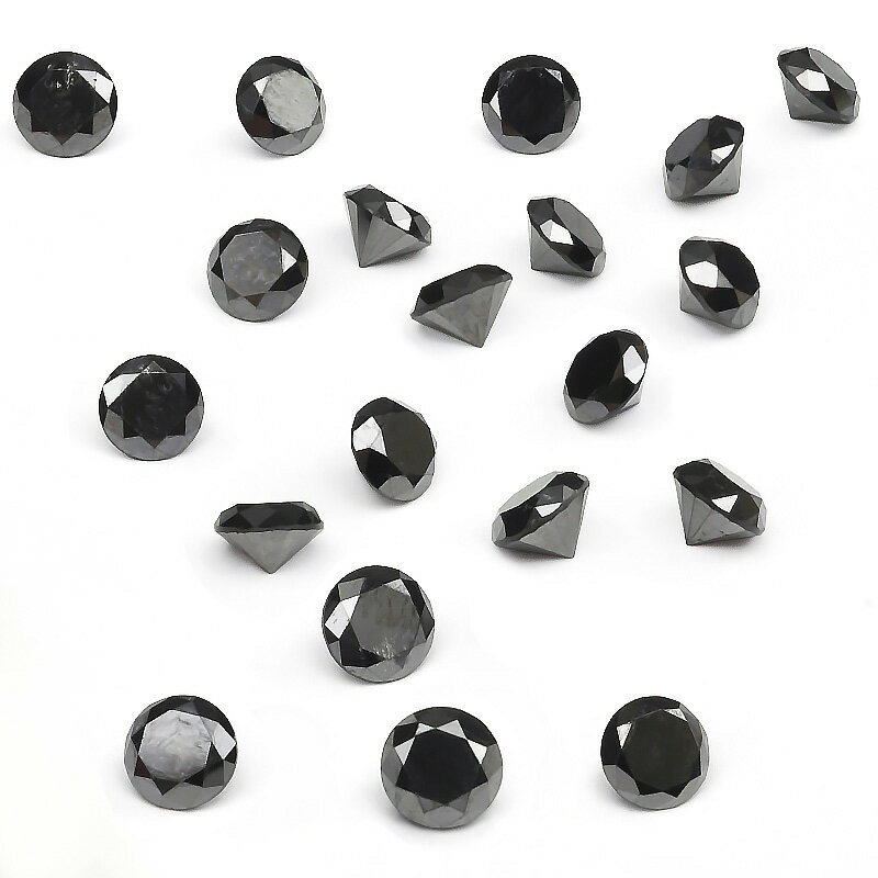 ブラックダイヤモンド コインファセットカット ルース 4mm【1コ販売】▽ ダイヤ 金剛石 Diamond 4月の誕生石 裸石 粒売り 天然石 ビーズ パワース...
