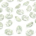 ブラジル産 グリーンアメジスト オーバルファセットカット ルース 7×5mm【4コ販売】▽ プラシオライト プラジオライト Prasiolite Amethys...