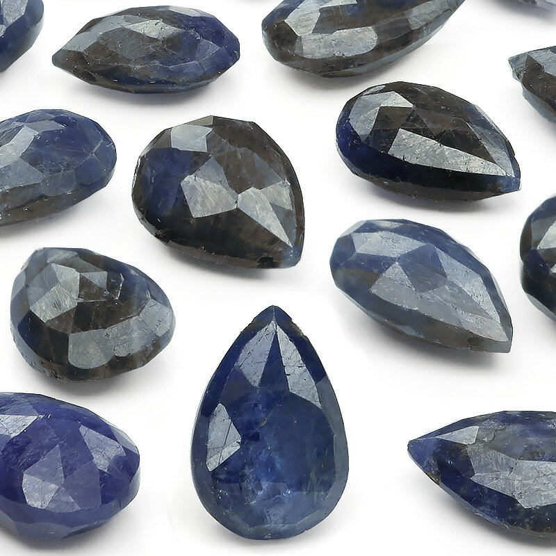 【粒販売】アフリカ産 サファイア ペアシェイプカット 12mm【2粒販売】▽ サファイヤ 蒼玉 Sapphire 9月の誕生石 コランダム しずく 雫 粒売り ...