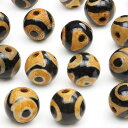 【粒販売】三眼天珠(ブラジル産アゲート) 丸玉 8mm【8粒販売】▽ ジービーズ アゲート メノウ アゲット 瑪瑙 Agate ラウンド 丸ビーズ 粒売り 天然石 ビーズ パワーストーン パーツ アクセサリー 素材 材料