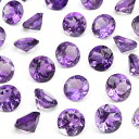 アフリカ産 アメジスト コインファセットカット ルース 6mm【4コ販売】▽ アメシスト 紫水晶 Amethyst 2月の誕生石 裸石 ラウンドカット 粒売り ...
