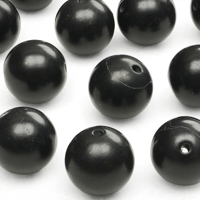 【粒販売】北海道産 ブラックシリカ 丸玉 10mm【2粒販売】▽ シリカブラック グラファイトシリカ 神明石..