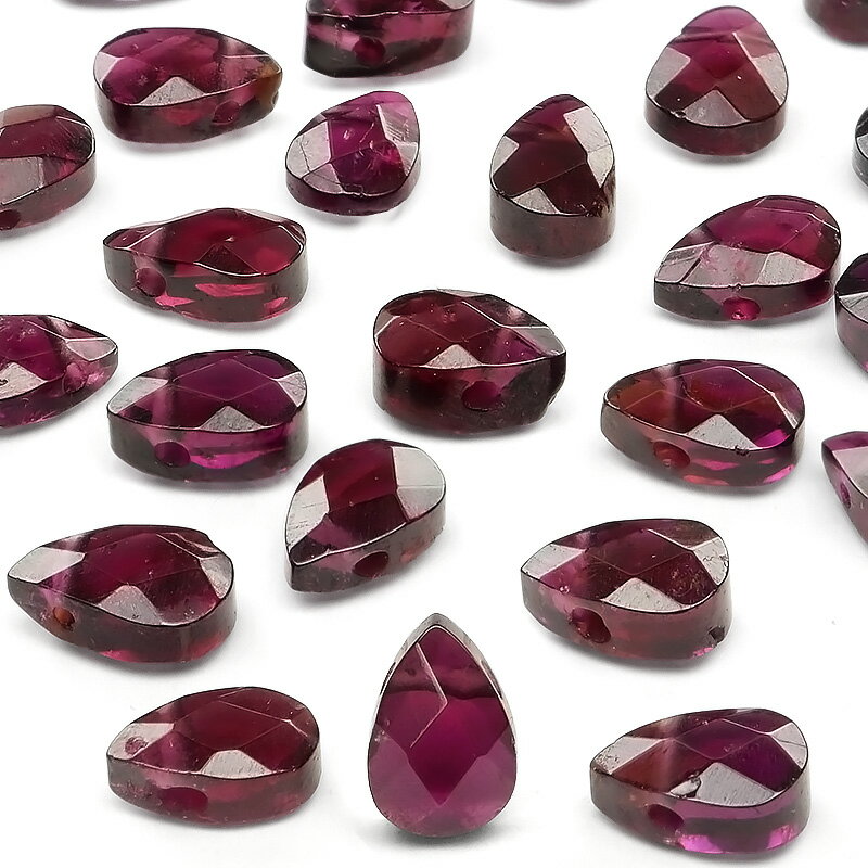 【粒販売】インド産 ロードライトガーネット ペアシェイプカット 8×5mm【4粒販売】▽ パープルガーネット パイロープ アルマンディン 1月の誕生石 柘榴石 ...