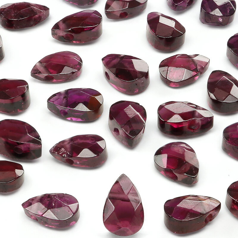 【粒販売】インド産 ロードライトガーネット ペアシェイプカット 7×5mm【4粒販売】▽ パープルガーネット パイロープ アルマンディン 1月の誕生石 柘榴石 ...