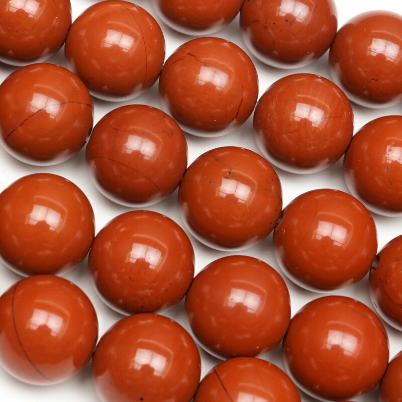 レッドジャスパー 丸玉 10mm【1連販売】▽ ジャスパー 碧玉 Jasper ラウンド 丸ビーズ 連売り 天然石 ビーズ パワーストーン パーツ アクセサリー...