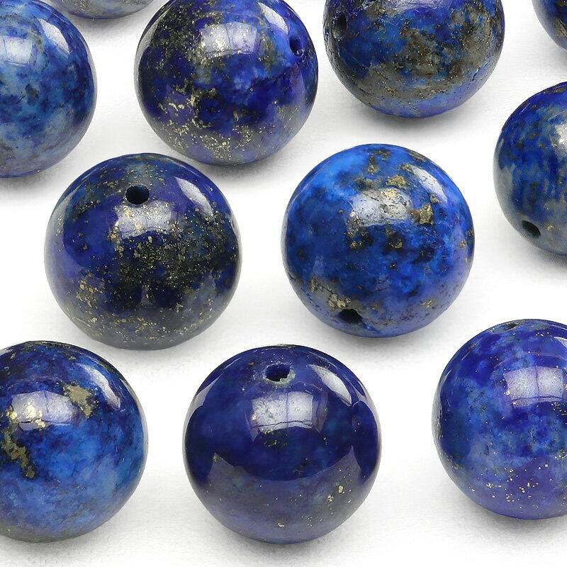【粒販売】ラピスラズリ 丸玉 10mm【4粒販売】▽ ラズライト 瑠璃 青金石 Lapis lazuli 12月の誕生石 ラウンド 丸ビーズ 粒売り 天然石 ビ...