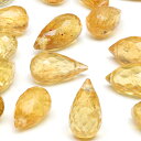 【粒販売】インペリアルトパーズ ドロップカット 9〜10mm【3粒販売】▽ トパーズ 天然色 OHタイプ Topaz 11月の誕生石 しずく 雫 粒売り 天然石...