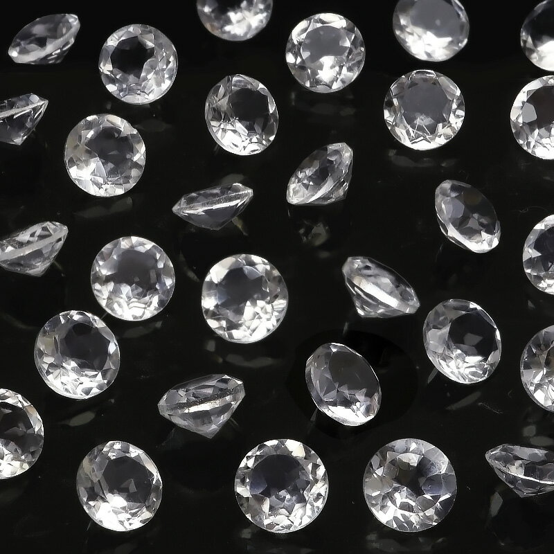 ブラジル産 天然水晶 クリスタルクォーツ コインファセットカット ルース 5mm【8コ販売】▽ クリスタル 水晶 本水晶 ロッククリスタル 水精 石英 Crys...