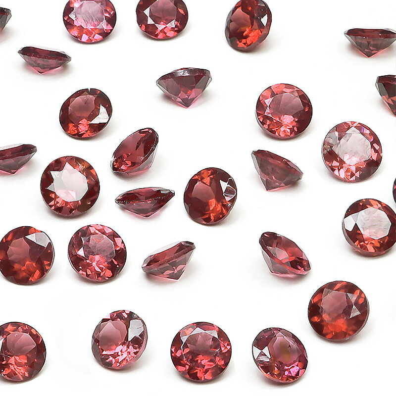 インド産 ロードライトガーネット コインファセットカット ルース 4mm【6コ販売】▽ パープルガーネット パイロープ アルマンディン 1月の誕生石 柘榴石 ざ...