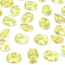 ブラジル産 レモンクォーツ オーバルファセットカット ルース 7×5mm【4コ販売】▽ レモン水晶 硫黄水晶 Lemon quartz 裸石 粒売り 天然石 ビ...