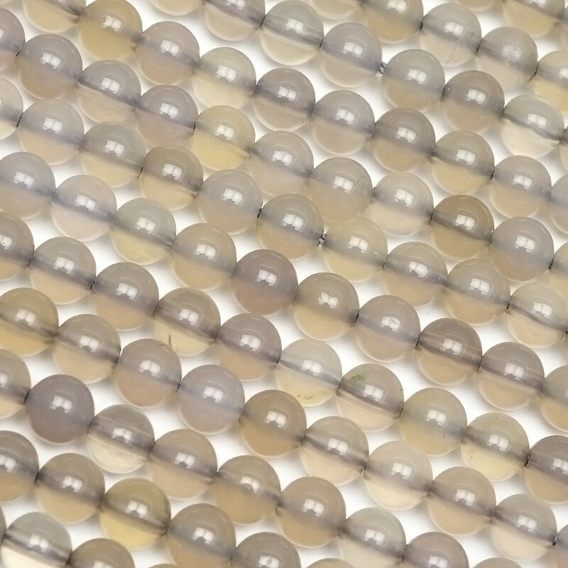 グレーカルセドニー 丸玉 4mm【1連販売】▽ カルセドニー アゲート メノウ Chalcedony ラウンド 丸ビーズ 連売り 天然石 ビーズ パワーストーン...