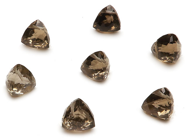 スモーキークォーツ トライアングルカット 6mm［プレミアムカット］▽ 煙水晶 Smoky quartz 粒売り 天然石 ビーズ パワーストーン パーツ アクセサリー 素材 材料