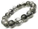 プラチナルチルクォーツ 丸玉ブレス 13mm No.5【1点もの】▽ ルチル 針水晶 Rutilated quartz ブレスレット 数珠 ラウンド 天然石 ビ...
