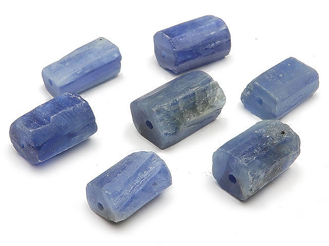 【粒販売】カイヤナイト ラフロック 10～12mm【6粒販売】▽ カヤナイト ディスシーン 藍晶石 Kyanite タンブル 粒売り 天然石 ビーズ パワーストーン パーツ アクセサリー 素材 材料