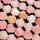クイーンコンクシェル 薔薇彫刻 8mm【1連販売】▽ コンク貝 ピンクガイ Queen conch shell 連売り 天然石 ビーズ パワーストーン パーツ ...