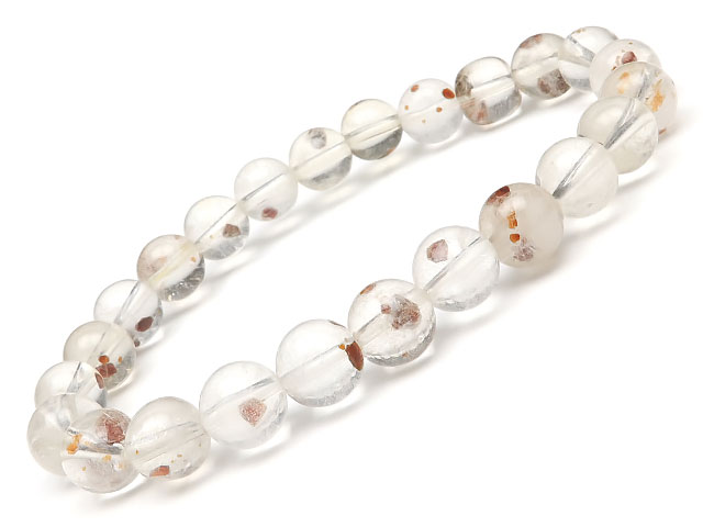 ガーネットインクォーツ 丸玉ブレス 8mm No.9【1点もの】▽ ガーネット Garnet 1月の誕生石 水晶 Crystal 4月の誕生石 ブレスレット 数...