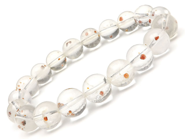 ガーネットインクォーツ 丸玉ブレス 10mm No.13【1点もの】▽ ガーネット Garnet 1月の誕生石 水晶 Crystal 4月の誕生石 ブレスレット...