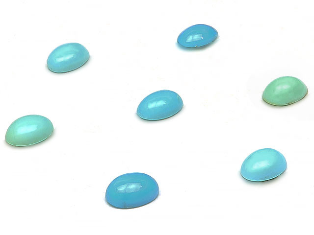 アリゾナ産 キングマンターコイズ カボション 6×4mm【8コ販売】▽ ターコイズ スカイストーン トルコ石 Turquoise 12…