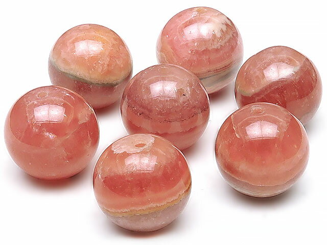 アルゼンチン産 インカローズ 丸玉 12mm▽ ロードクロサイト 菱マンガン鉱 Incarose Rhodochrosite ラウンド 丸ビーズ 粒売り 天然石 ビーズ パワーストーン パーツ アクセサリー 素材 材料