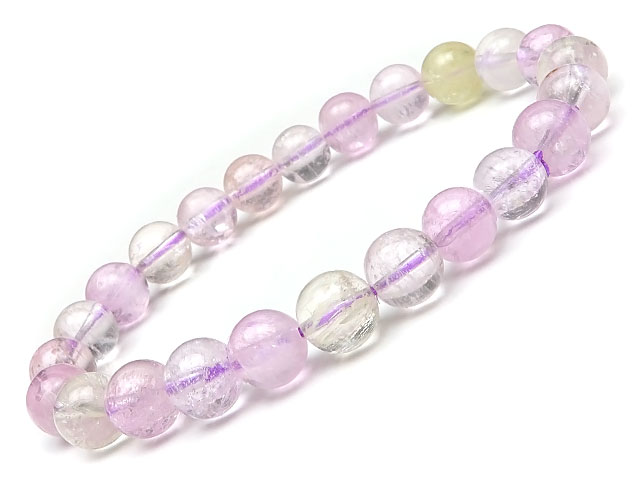 アフガニスタン産 クンツァイト 丸玉ブレス 8mm No.5【1点もの】▽ カリフォルニアアイリス スポデューメン リチア輝石 Kunzite ブレスレット 数...