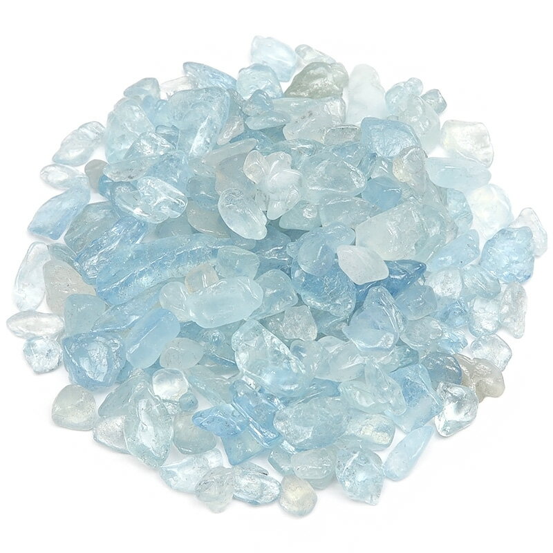 アクアマリン チップ(さざれ)【80g】▽ アクワマリン 藍玉 緑柱石 Aquamarine 3月の誕生石 さざれ石 天然石 ビーズ パワーストーン パーツ ア...
