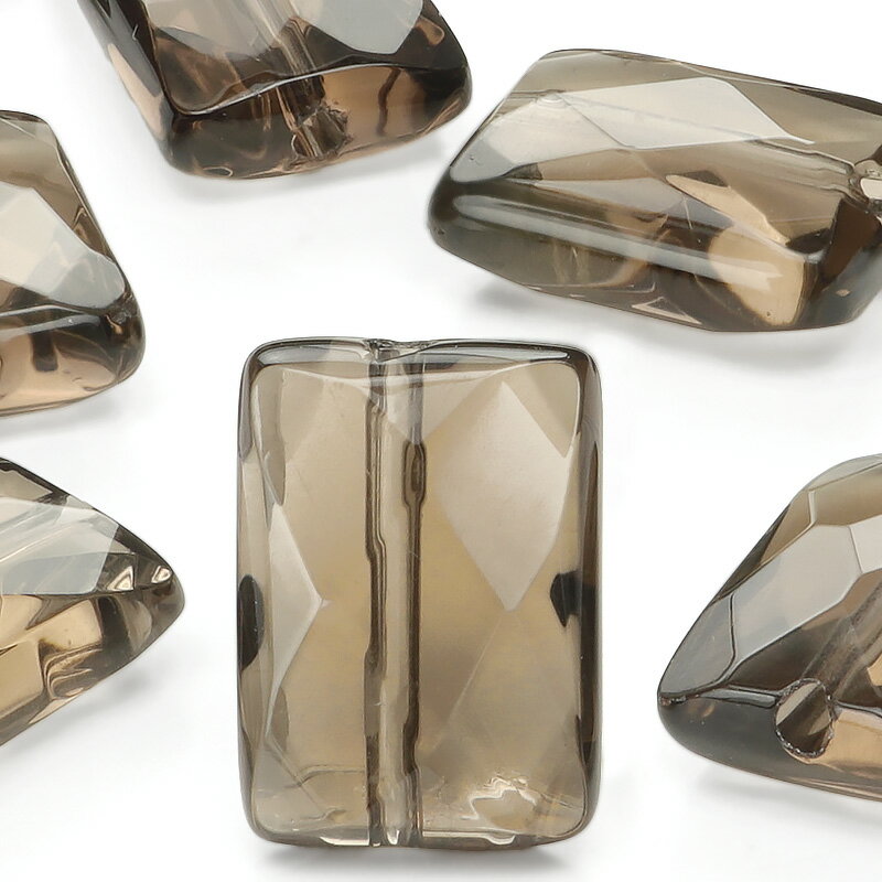 【粒販売】スモーキークォーツ レクタングルカット 14×10mm【4粒販売】▽ 煙水晶 Smoky quartz 四角 長方形 粒売り 天然石 ビーズ パワース...