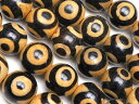 三眼天珠 丸玉 10mm No.2【1連販売】▽ ジービーズ アゲート メノウ アゲット 瑪瑙 Agate ラウンド 丸ビーズ 連売り 天然石 ビーズ パワース...