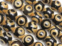三眼天珠 丸玉 8mm No.2【1連販売】▽ ジービーズ アゲート メノウ アゲット 瑪瑙 Agate ラウンド 丸ビーズ 連売り 天然石 ビーズ パワースト...