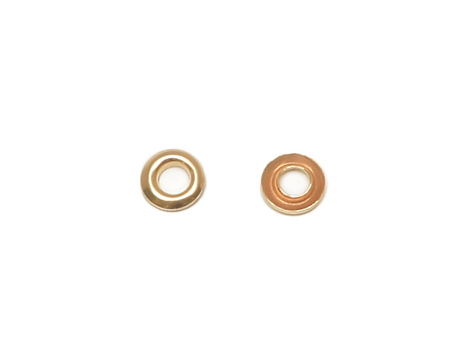 14KGF ビーズグロメット 2mm【10コ販売】▽ パーツ アクセサリー クラフト 金具 USA製 14Kゴールドフィルド 14金ゴールドフィルド 14K Gold Filled