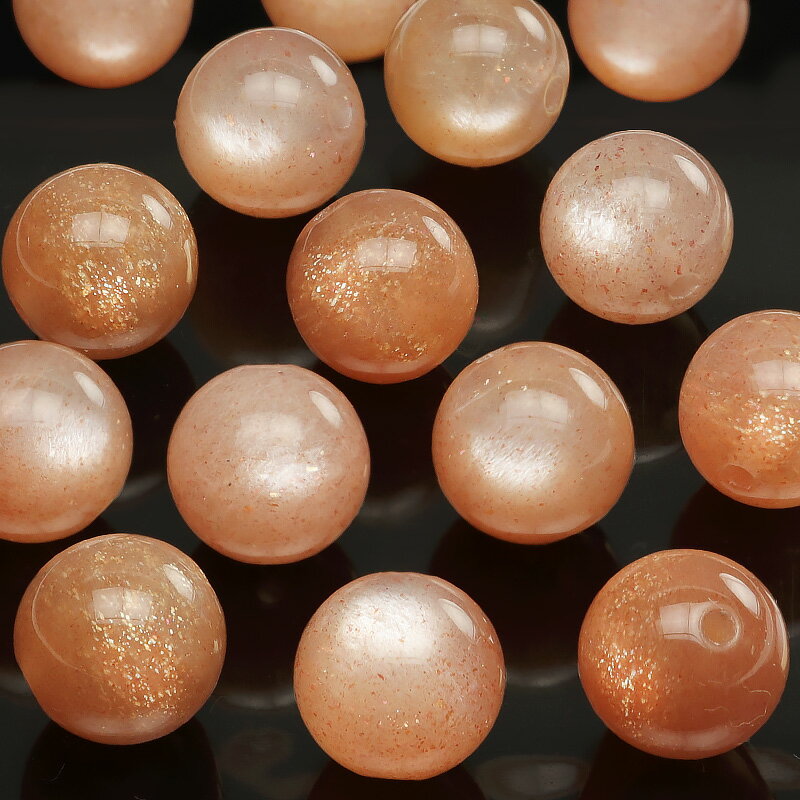 【粒販売】タンザニア産 オレンジムーンストーン 丸玉 8mm【4粒販売】▽ ムーンストーン 月長石 フェルドスパー Moonstone 6月の誕生石 ラウンド ...
