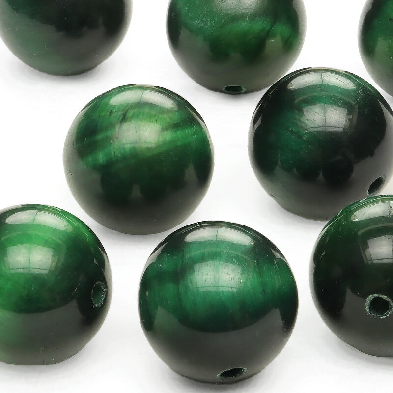 【粒販売】グリーンタイガーアイ 丸玉 12mm【4粒販売】▽ タイガーズアイ 虎目石 Tiger's eye ラウンド 丸ビーズ 粒売り 天然石 ビーズ パワー...