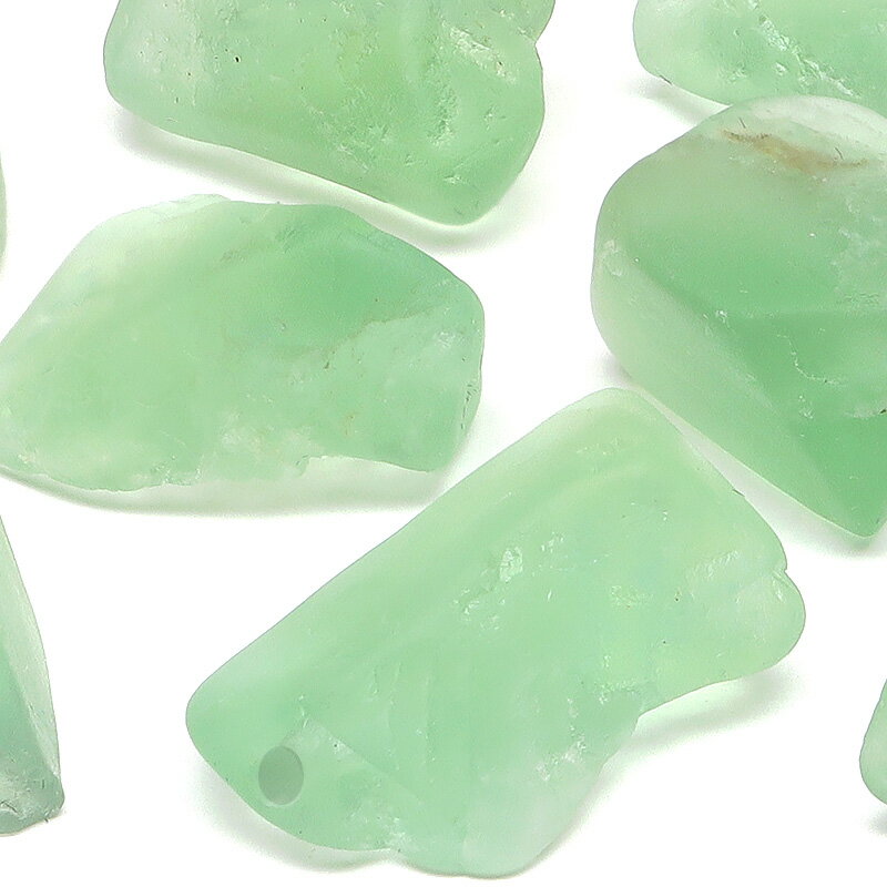 【粒販売】グリーンフローライト ラフロック 11～16mm【10粒販売】▽ フローライト フルオライト 蛍石 Fluorite タンブル 粒売り 天然石 ビーズ パワーストーン パーツ アクセサリー 素材 材料