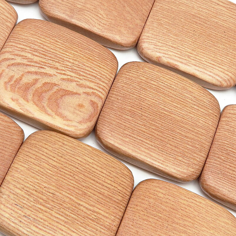 ［ウッドビーズ］ローズウッド スクエア 25mm【1連販売】▽ 紫檀 木製 ナチュラルウッド 四角 連売り ビーズ パワーストーン パーツ アクセサリー 素材 材料