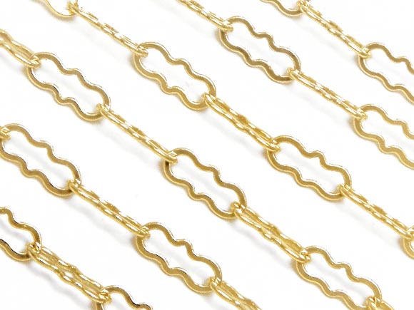 14KGF クリンクルチェーン 5.4mm【10cm販売】▽ パーツ アクセサリー クラフト 金具 USA製 14Kゴールドフィルド 14金ゴールドフィルド 1...