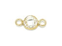 14KGF キュービックジルコニア ホワイトカラー コネクター 8mm【1コ販売】▽ パーツ アクセサリー クラフト 金具 USA製 14Kゴールドフィルド 1...