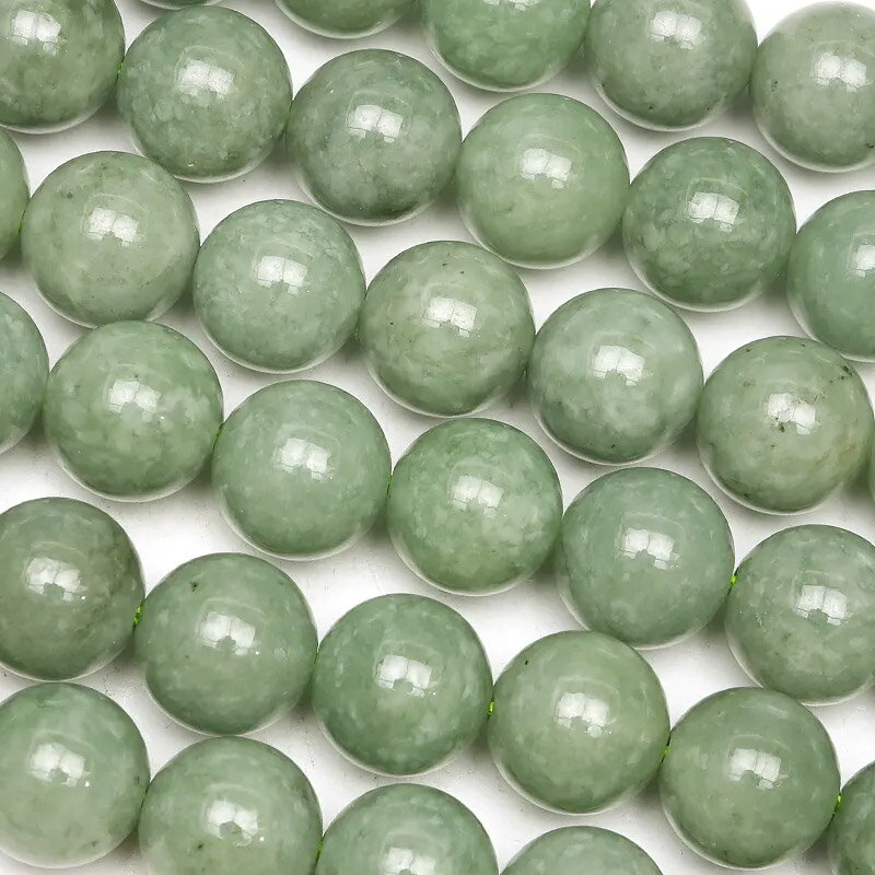 ビルマ産 翡翠 ジェダイト 丸玉 8mm【1連販売】▽ 本翡翠 ひすい ミャンマー産 Jadeite 5月の誕生石 ラウンド 丸ビーズ 連売り 天然石 ビーズ パワーストーン パーツ アクセサリー 素材 材料