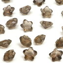 【粒販売】スモーキークォーツ スターカット 6mm【2粒販売】▽ 煙水晶 Smoky quartz 星型 粒売り 天然石 ビーズ パワーストーン パーツ アクセ...