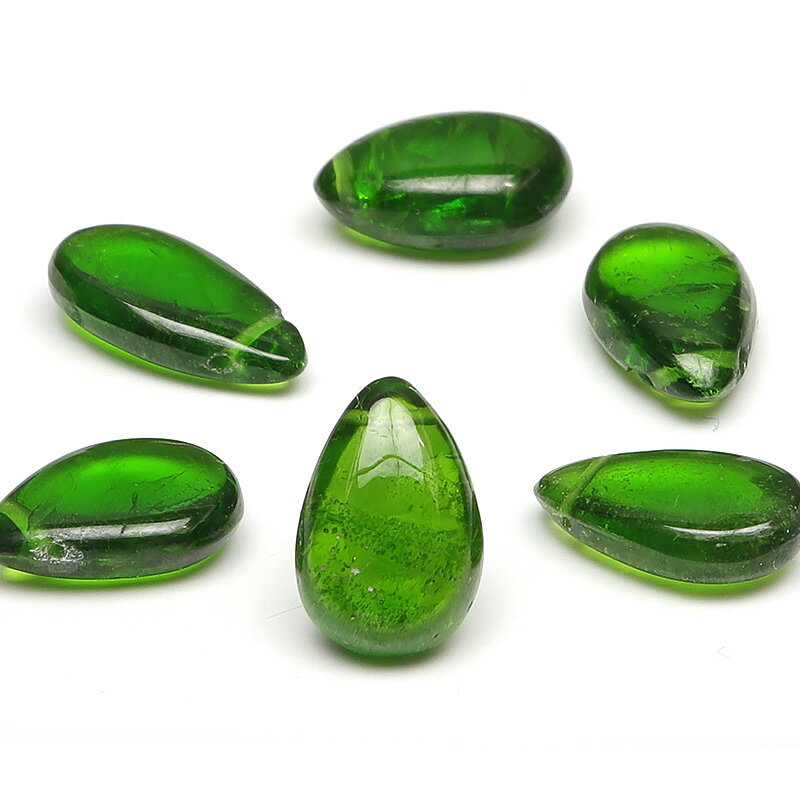 クロムダイオプサイド ペアシェイプ 9～10mm▽ ダイオプサイト 透輝石 Diopside しずく 雫 粒売り 天然石 ビーズ パワーストーン パーツ アクセサリー 素材 材料