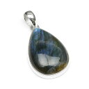 ラブラドライト ペンダントトップ No.2【1点もの】▽ ラブラドレッセンス 曹灰長石 Labradorite ペンダント シルバー 天然石 ビーズ パワースト...