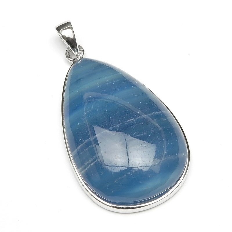 ブルーカルサイト ペンダントトップ No.3【1点もの】▽ カルサイト 方解石 Calcite ペンダント シルバー 天然石 ビーズ パワーストーン パーツ アクセサリー 素材 材料