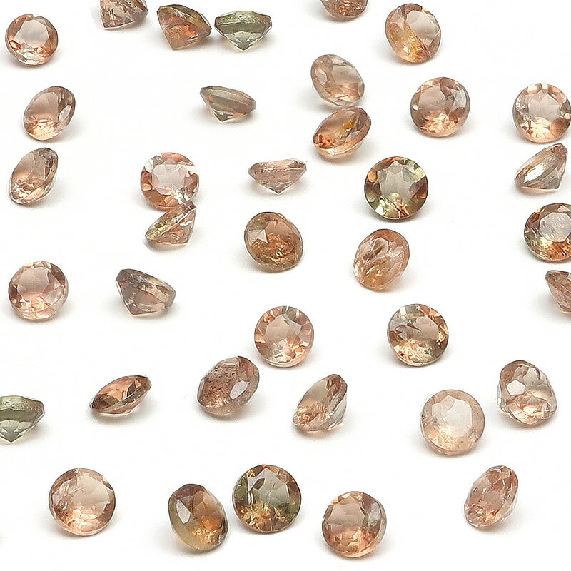 アンダルサイト コインファセットカット ルース 3mm【5コ販売】▽ アンダリュサイト キャストライト 紅柱石 Andalusite 裸石 ラウンドカット 粒売...